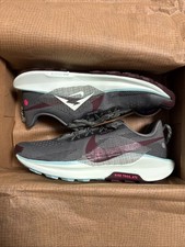 Size UK 9.5 - Nike ReactX Pegasus Trail 5 Trainers Black Clay Green Running Shoe