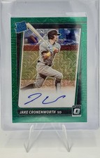 2021 Donruss Optic Jake Cronenworth Rated Rookie Green Mojo Auto # 30/99 Padres
