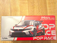 POP RACE 1:64 Honda Civic Type R TCR Diecast White/Red/Black, Unopened Box