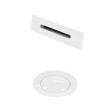Wyndham Collection Bathtub Pop-Up Drain Trim Kit w/ Overflow Plate, Shiny White