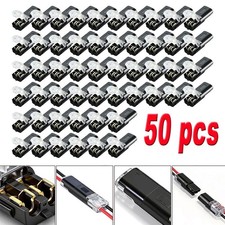 50 PCS Double-Wire Plug-in Connector with Locking Buckle, Pluggable Connectors