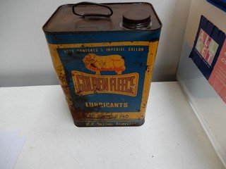 VINTAGE GOLDEN FLEECE LUBRIANTS 1 GALLON OIL TIN