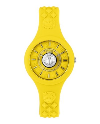 Versus Versace Womens  Yellow 39mm Strap Fashion Watch