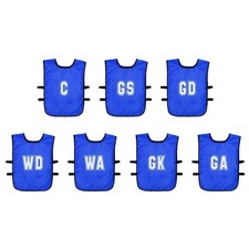 Image of (Pack of 7) Mesh Netball Training Bibs (Infants, Kids) Kids Royal Kids Royal