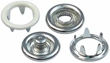 100 Sets - Open Ring Prong NO SEW SNAP Fasteners (400 Pieces) - Size 16 (7/16...