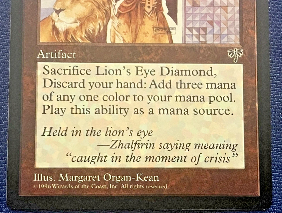 mtg 1996 mirage lion's eye diamond - Image 3 of 4
