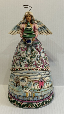 VTG 2004 Jim Shore Winter Angel Landscape Sleeps Figurine Heartwood Creek 9 