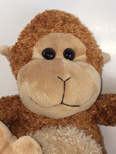 Milwaukee County Zoo Monkey Sitting 10” Tall Curly Brown Tan Plush StuffedAnimal - Picture 3 of 8