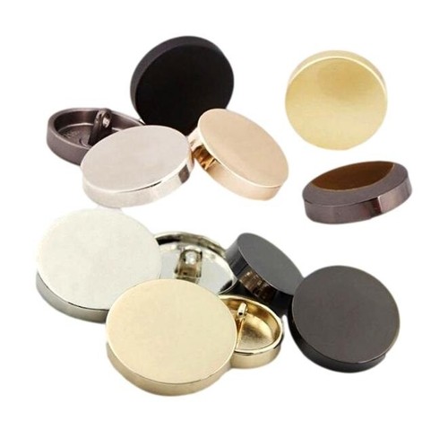 Homoyoyo 10 Stück Metallknöpfe - Schwarze Knöpfe Mit Hohem Fuß, Rund