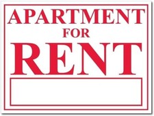 Set of 2 Apartment for Rent Signs, 18x24-Inches, Two Sided Print, With Stakes