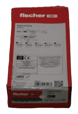 Fischer 564671 Bolzenanker FAZ II Plus 8/5 Kurzversion gvz,Schwerlastanker,50St.