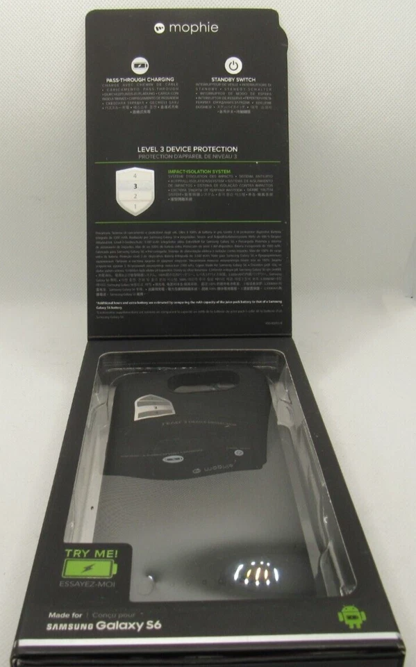Mophie Juice Pack Up to 100% Battery Case  3300mAh Samsung Galaxy S6 Ships Free - Image 2 of 4