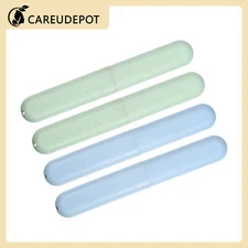 4Pcs Traveling Toothbrush Box Holders Case PP Green Blue 8.07''x1.22''x0.83''
