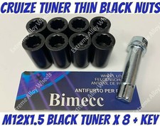 Alufelge B schwarz Tuner Muttern x 8 M12x1,5 Opel Ascona Kadett Karl Manta 