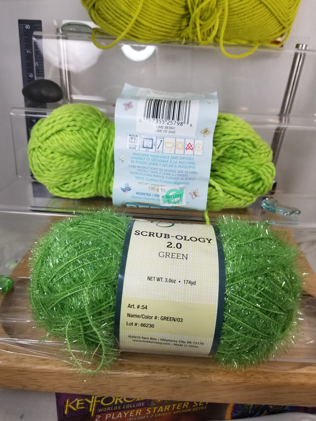 3 Green YARNs BEE SCRUBOLOGY 2.0 GREEN Polyester 174 yds Dish Cloth
