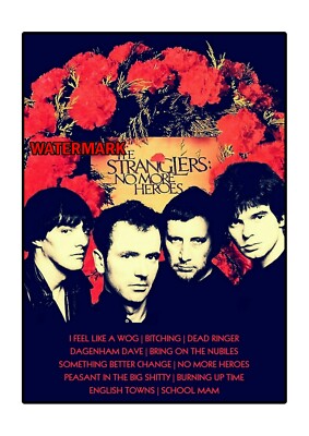 The Stranglers Posterdruck - A3 - No More Heroes - Punk Rock - Punk 1977.