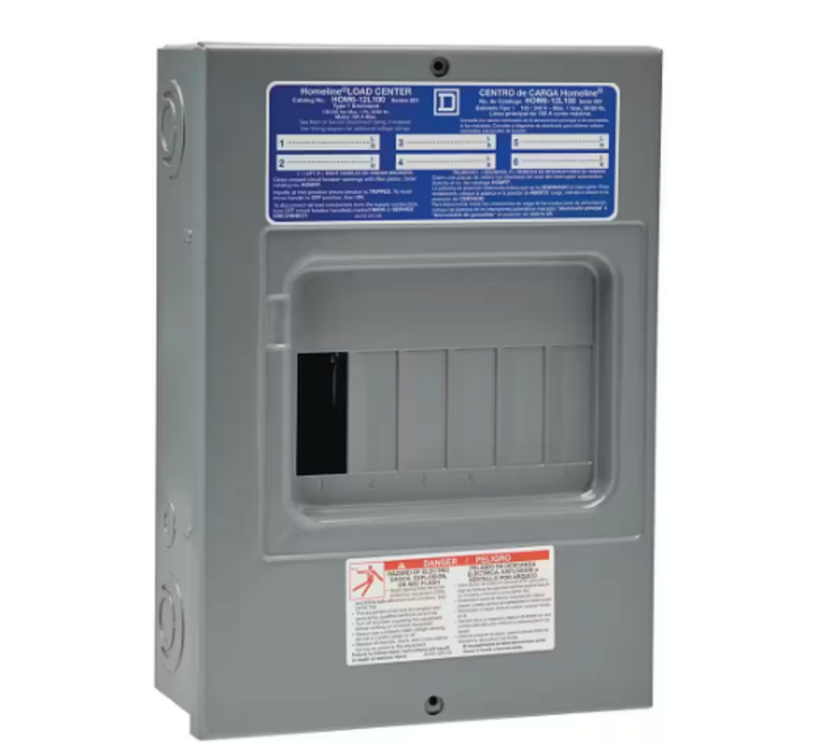 Indoor Main Lug Load Center 100 Amp Electrical SubPanel Box 6 Space 12 Circuit eBay