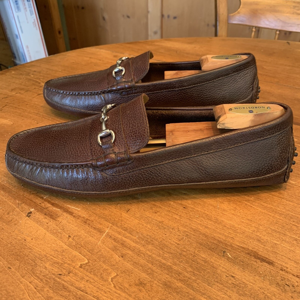 Cole Hann shoes Men\'s Grant Canoe Penny Loafer driver T Moro Dark Brown sz 10.5 Cole Haan Grant Canoe Camp Driving Loafer in Chestnut Croc  main image 2