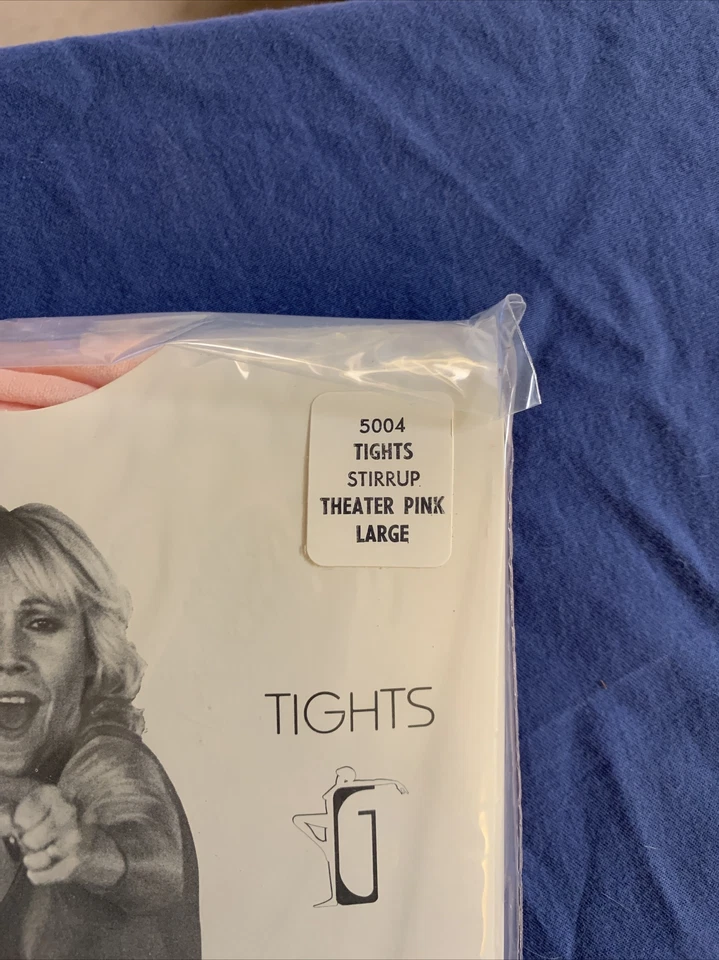 Vintage 1980s NOS Gilda Marx Flextard workout wear Tights stirrup Theater Pink L - Image 2 of 4