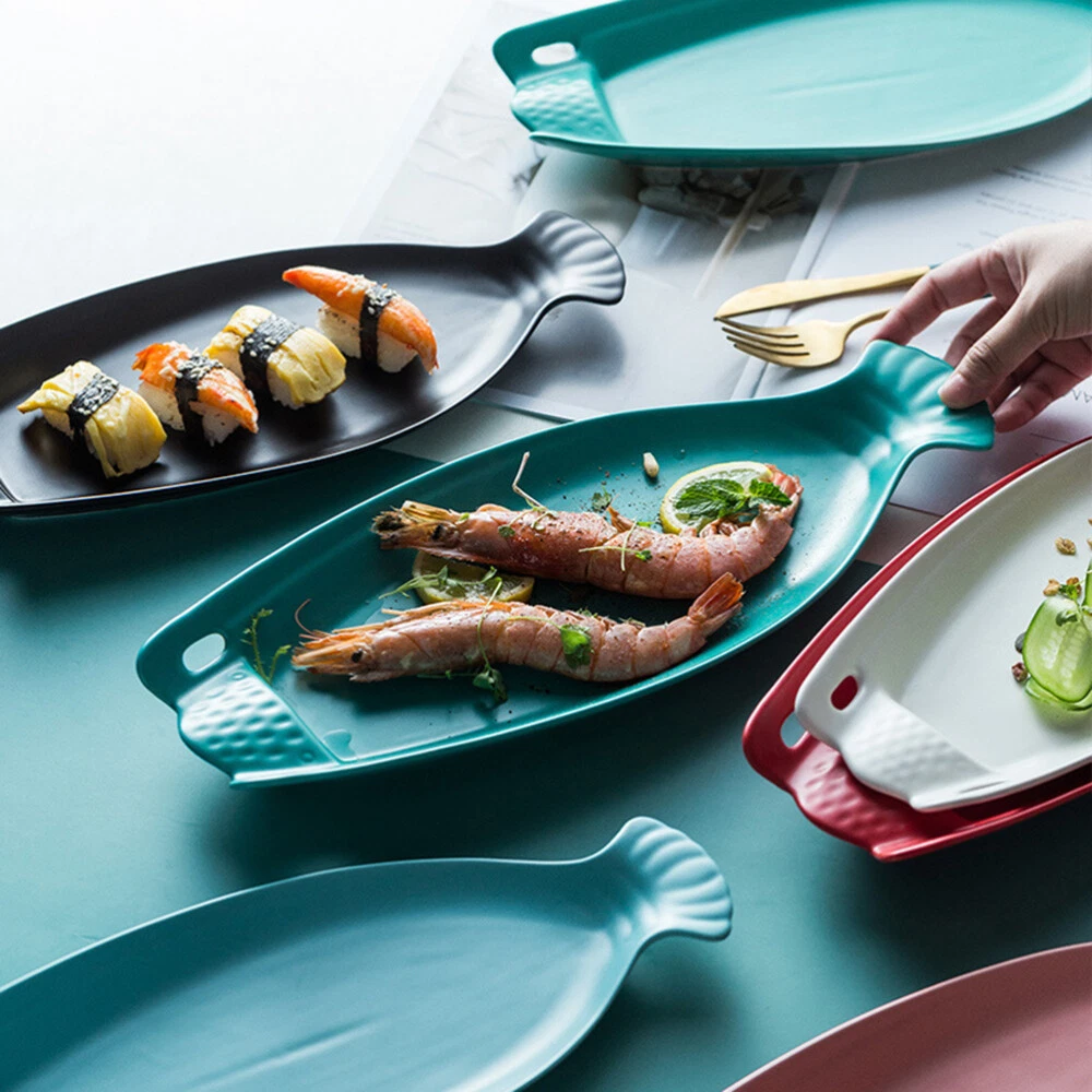 Fish shaped top serving plate