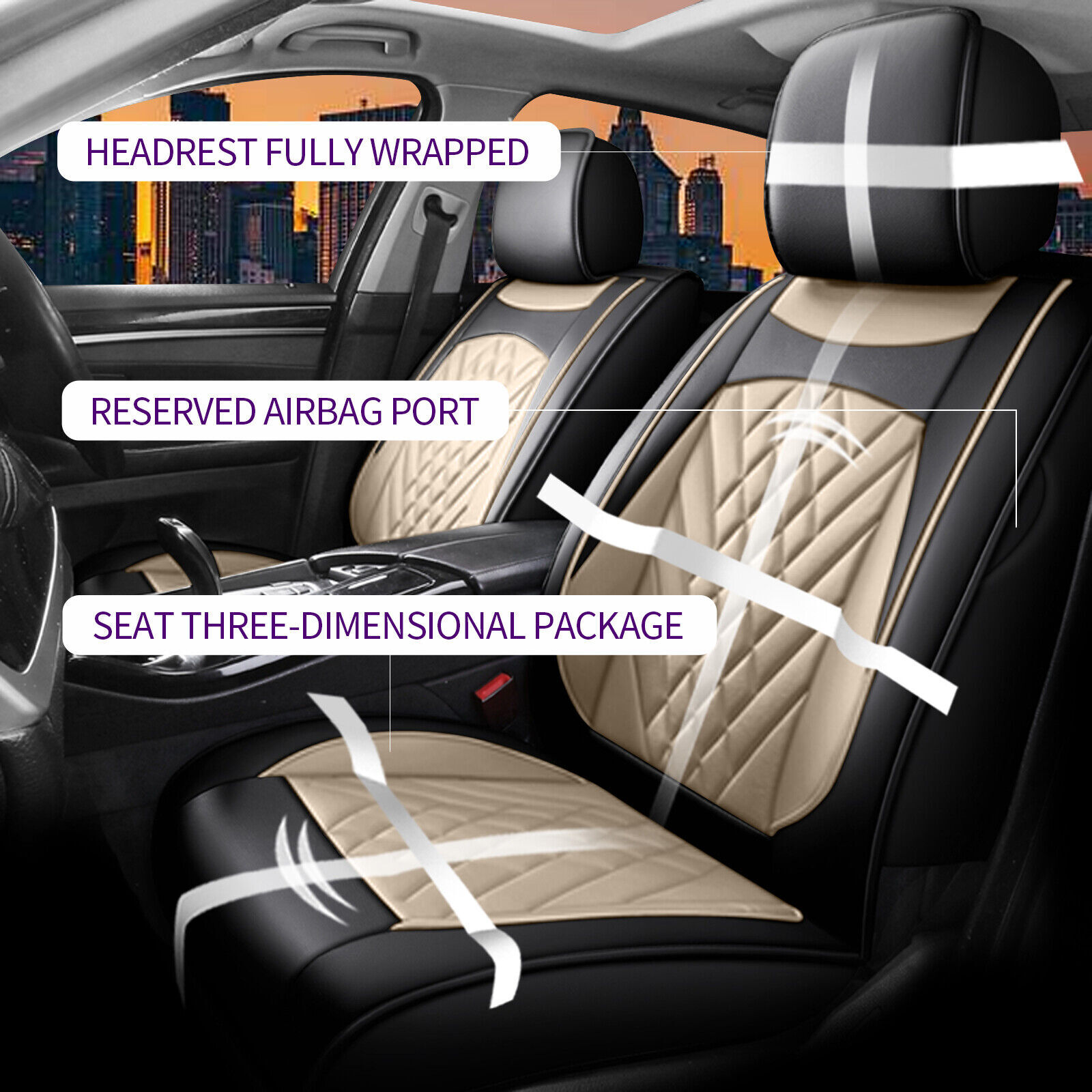 For Buick Encore GX 20202023 Faux Leather 5Seat Covers Front+Rear