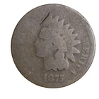 1875 FULL DATE Indian Head Cent Penny CULL / AG / HOLE FILLER