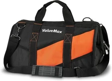 ValueMax 16" Tool Bag Wide Mouth Zipper Tool Organizer Canvas Tote W/13 Pockets