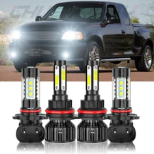 For Ford F150 1999 2000 2001 2002 2003 6000K LED Headlight Fog Light Bulbs Kit