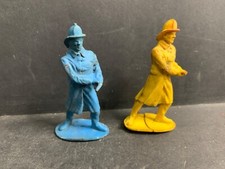 2 Vintage Fireman Toy Figures, Auburn Rubber, Lot 25