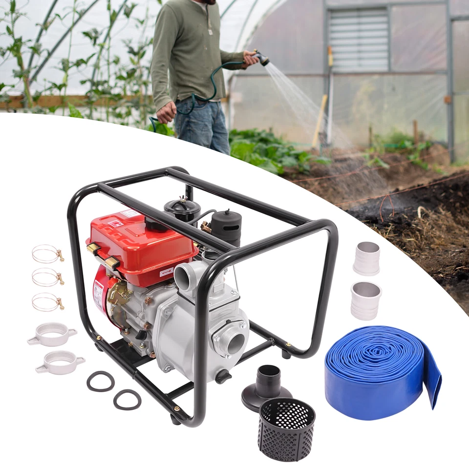 2 in 4-Stroke 196CC Diesel Water Pump 168F Garden Irrigation Water Transfer Pump - Image 3 of 4