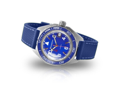 VOSTOK AUTOMATIC KOMANDIRSKIE RETRO BLUE TAUCHERUHR 650853S 20 ATM DE