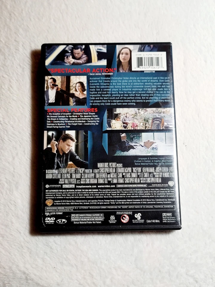 Inception (DVD, 2010) - Image 2 of 2