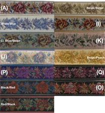 1" Woven Jacquard Tapestry Floral Elegant Webbing Trim -12 Continuous Yards!