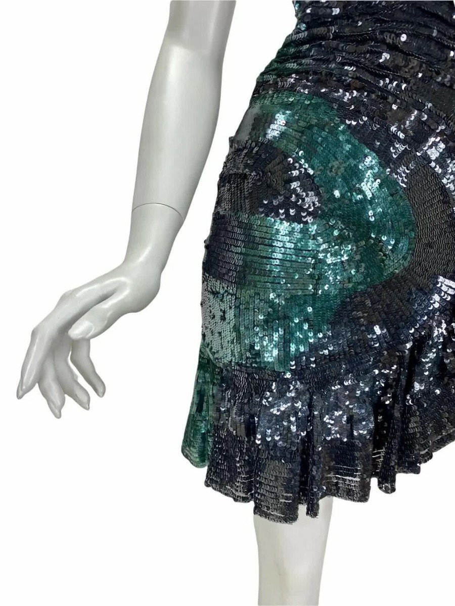 Vintage VERSACE F/W 2005 Embellished Black Emerald Mini Vintage VERSACE F/W 2005 Embellished Black Emerald Mini