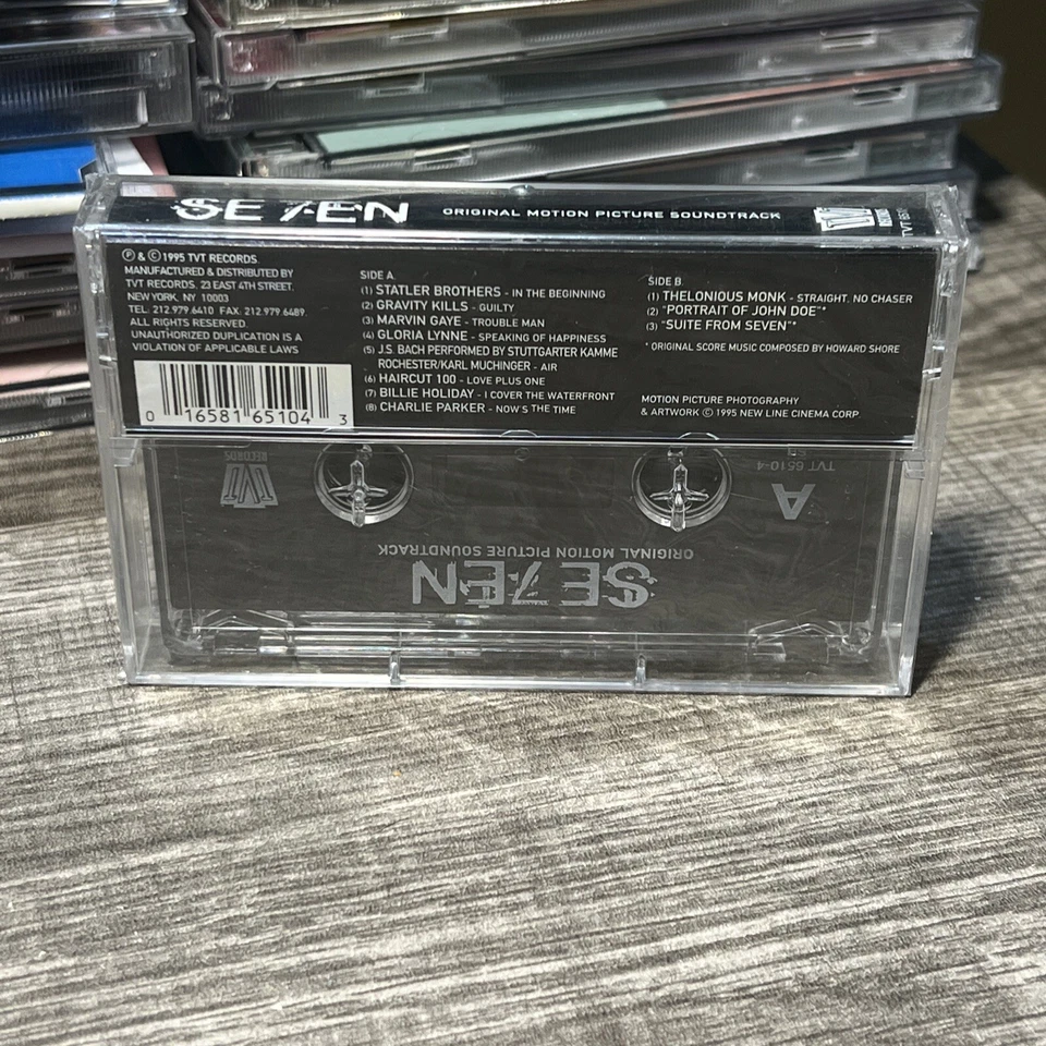 Se7en [Original Motion Picture Soundtrack] Artists Artists (Cassette) New Sealed - Image 2 of 4