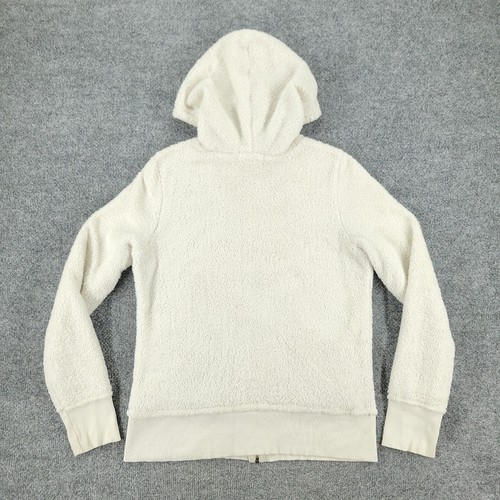 Op Hooded Jacket Girl's Large Beige Fleece Fuzzy Full Zip Hooded Long Sleeve - Picture 14 of 18