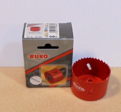 New Ruko 2 15/32'' (63 mm)  Hole Saw Bit HSS Bi-Metal Free Shipping
