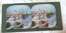 Vtg 1904 St Louis Worlds Fair Palace of Electricity Stereoview Card Ingersoll