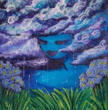 Acrylic Painting "Rain" Painting Original Art Medium Painting