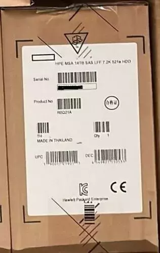 R0Q21A P11785-001 HPE MSA 14TB SAS 12G Midline 7.2K LFF 3.5" 512e HDD Hard Drive