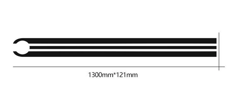 Calcomanías de líneas de rayas para capó de coche pegatinas de cubierta de motor para BMW Mercedes Benz Foto 2 de 4