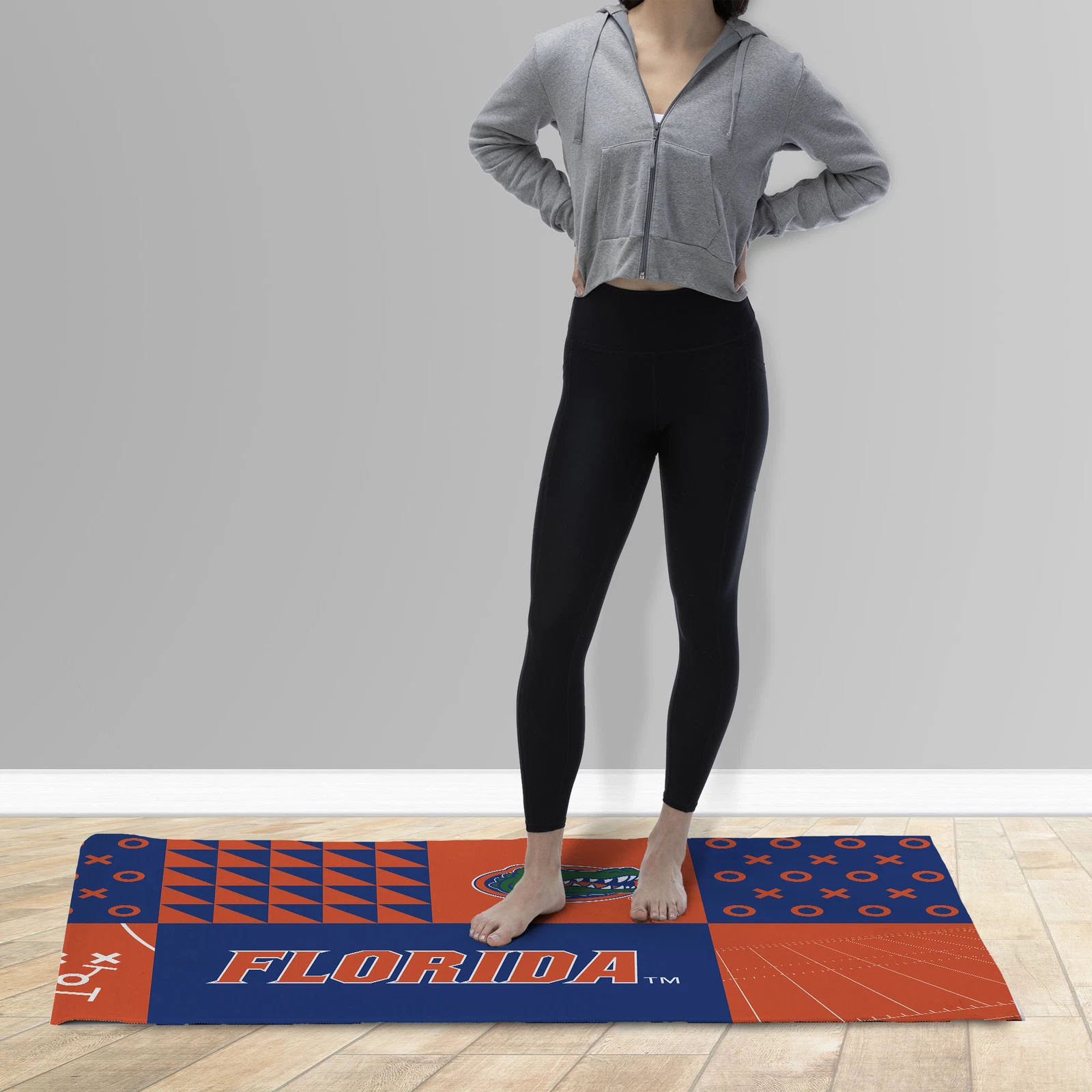 Northwest NCAA Florida Gators Colorblock Washable Area Living Rug