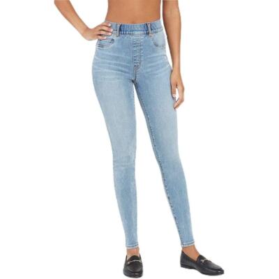 Spanx Ankle Light Vintage Wash Skinny Jeans Pull On Size Medium Pull On Jegging 