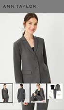 Anne Taylor Charcoal Grey Smart Blazer Size 6