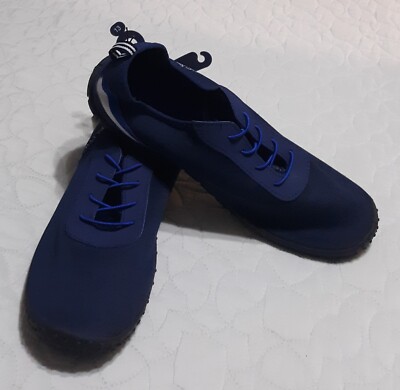 new-MEN'S NAUTICAL WESSON ORIGINAL.NAVY BLUE/ WHITE WATER RAFTING SHOES .SZ 13