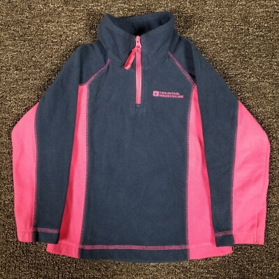 Mountain Warehouse Jacket Girls 2/3 Blue 1/4 Zip Fleece Toddler Pullover