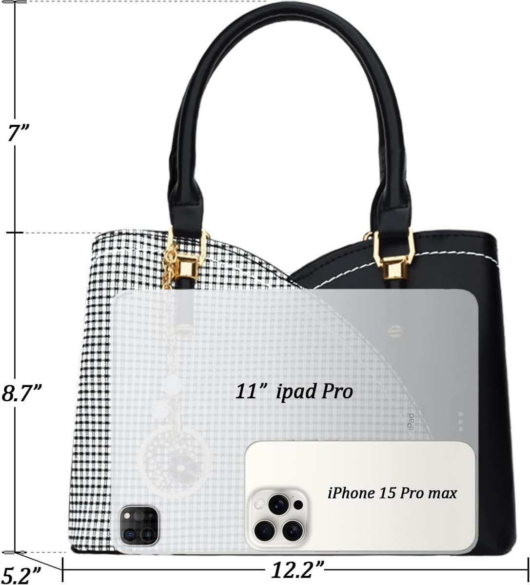 KKXIU Triple Compartments Purses and Handbags for Women Fashion 1