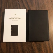 ESV Large Print Personal Size Bible $99.99 Retail, Brown Genuine Buffalo Leather