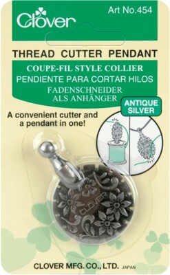 Clover 454 Thread Cutter Pendant-Antique Silver