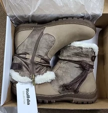 Rollda Women’s Boots Size 6 Round Toe Casual Heel Ankle Booties NEW